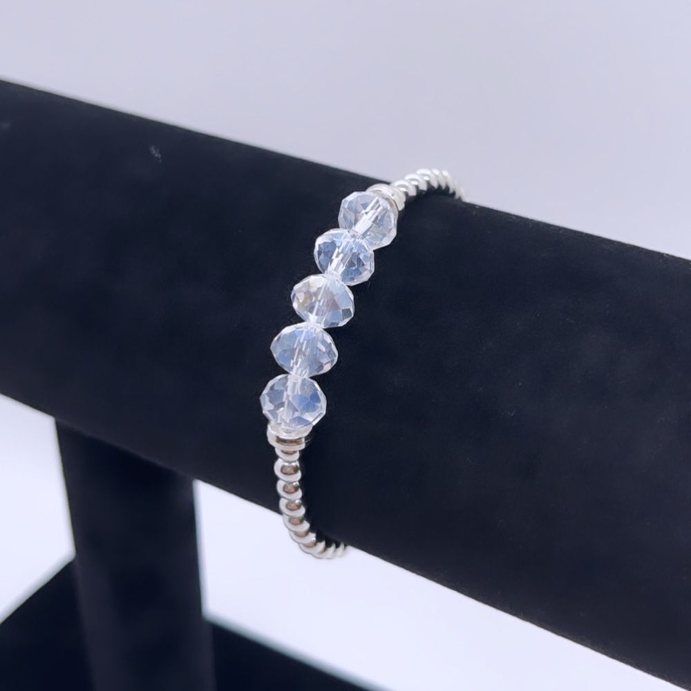 NWT Wool + Pepper Co. Iridescent & Silver Bracelet